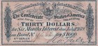 The Confederate States  of America - 6%  Zinscoupon July 1879  Thirty Dollars