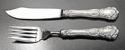 Juego de peces con mango Gorham Sterling Buttercup - cuchillo/tenedor SIN USAR Foto 1 de 2