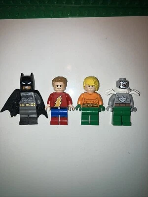 Lot Of 4 Lego DC Comics Minifigures- Batman, Aquaman, Flash & Doomsday - Image 1 of 2