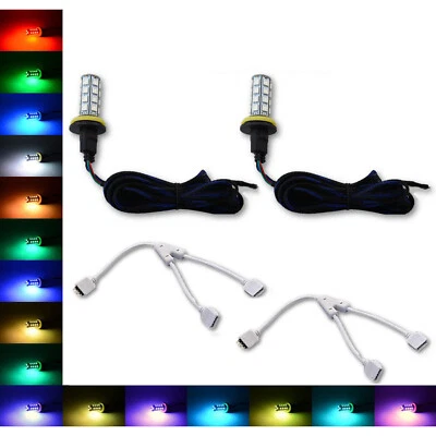 H11 27 SMD RGB Multicolor Cambio Cambio LED Niebla DRL Bombilla Nc Par Foto 1 de 4