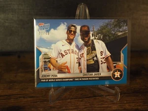 2022 Topps Now Offseason #OS-2 Jeremy Peña & Cristian Javier Blue Parallel 40/49 - Picture 1 of 2