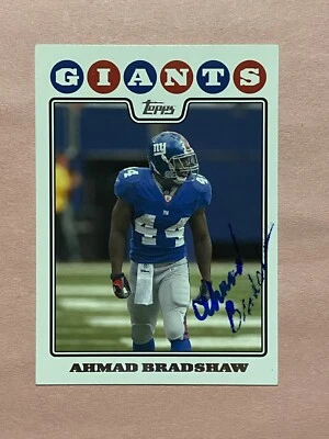 Ahmad Bradshaw 2008 Topps IP Auto Autograph  - Image 1 of 2