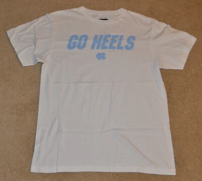 New w/out Tags Majestic North Carolina Tar Heels Shirt WHITE GO HEELS L Large - Image 1 of 4