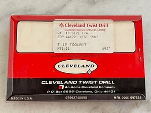 1 new CLEVELAND #44672 CLE-MAX Super Cobalt Square Tool Bit, 1/4" x 2-1/2"L, USA - Afbeelding 1 van 2