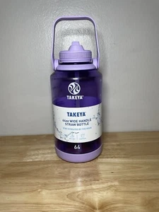 New 64 Oz Motivational Water Bottle with Straw & Lid Time Marker, Half Gallon! - Picture 1 of 11