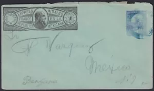 F-EX1767 MESSICO HIDALGO CANCELLERIA POSTALE ESPRESSA USATA - Foto 1 di 2