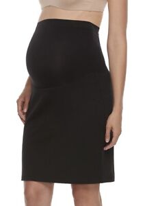 Womens a:glow Maternity Pencil Skirt Full Belly Panel in Black Size Medium *NEW*