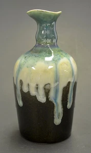 Handgefertigte farbige Glasur Keramik Vase 5 1/2" Höhe x 3" Breite GMD-02 - Bild 1 von 2