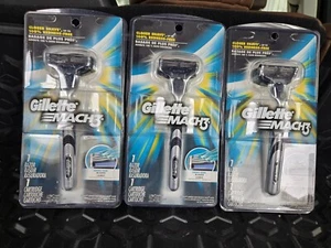 Gillette MACH3 -  1 Razor &  1 Cartridge EA - Lot Of 3 - BRAND NEW! - Picture 1 of 2