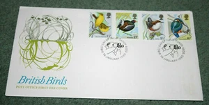 Post Office First Day Cover: 'British Birds' 1980. Sandy Pictorial Cancellation - Picture 1 of 4
