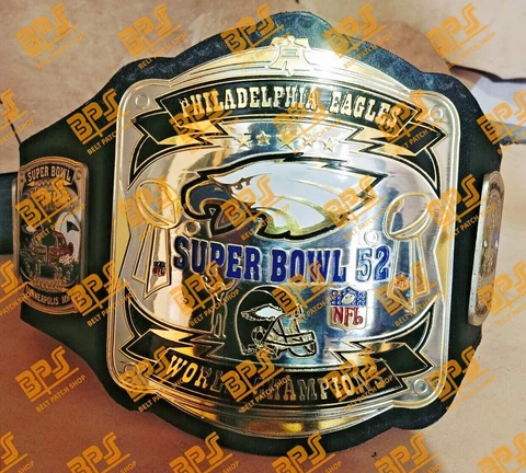 PHILADELPHIA EAGLE SUPER BOWL 52 WORLD CHAMPION TITLE BELT Cover