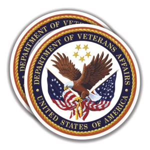 U.S. DEPARTMENT OF VETERANS AFFAIRS DECAL 2 Stickers Bogo Car Bumper Window - Picture 1 of 1