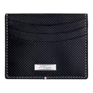 S.T. Tarjetero Dupont Defi de cuero negro 170406DC - Imagen 1 de 2