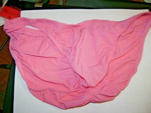 A SEXY, TRICOT, POSER / BIKINI, STRETCHY, GATHER "BUNS" BACK IN PINK, size LG. - Picture 1 of 2