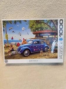 Eurographics Puzzle "Surf Shack" 1,000 pieces VW Love Bug Beach Scene Jigsaw - Picture 1 of 4