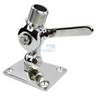VHF Adjustable Antenna Base Marine Dual Axis Mount Stainless Steel for Boat RV