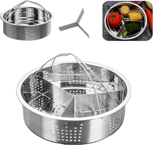 MOVKZACV Set Separatore Trio Cesto Griglia Largo 21 cm Cesto Piroscafo - Foto 1 di 6