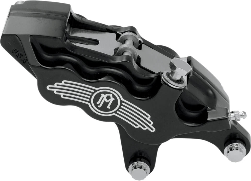 Performance Black Contrast Cut 11.5 Right Side 6 Piston Calipers Harley 00-15 - Image 1 of 1