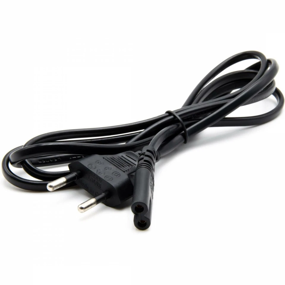 Câble d'Alimentation Prise Secteur 2 Broches 220V IEC-C7 1,5M DVD TV PS3 PS4 PS2 - Photo 1/3