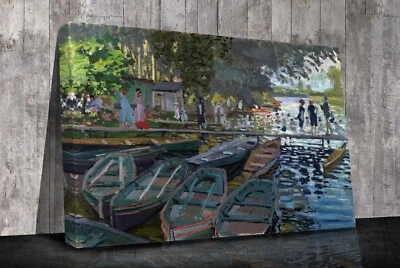 Bathers at la grenouillere de claude monet lienzo arte enmarcado o impreso solamente  Foto 1 de 4