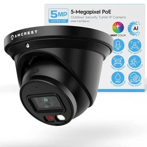 5MP AI Turret IP PoE Camera w/ 49ft Nightvision, Security IP Camera Outdoor, ... - Picture 1 of 9