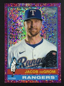 JACOB DEGROM 2025 Topps Heritage #279 Pink Speckle Texas Rangers - Picture 1 of 2