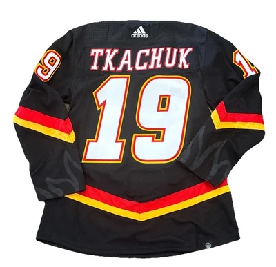 Calgary Flames Jersey Small 46 Tkachuk Black Fight Strap Adidas New With Tags - Image 1 of 4