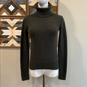 Ralph Lauren Blue Label Cashmere Wool Turtleneck Sweater Olive Green size XS - Picture 1 of 11