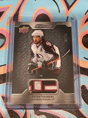 Peter Forsberg 4/25 Material Ébano 2023-24 UD Grabado Colorado Avalancha (JD1) Foto 1 de 4