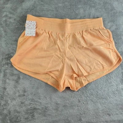 Free People FP Movement Shorts Womens Large 32x2 Orange Elastic Waist NEW - Image 1 of 4