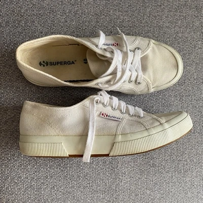 Superga 2750 Cotu Classic White Canvas Sneakers Trainers Sz 40 (9) - image 1 of 4