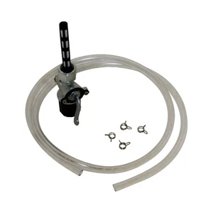 Benzinhahn schräg, 1m Schlauch, Benzinfilter, Klammern für Simson S50, S51, - Bild 1 von 2