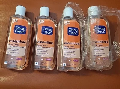 Clean & Clear Essentials Oil-Free Acne Toner Salicylic Acid 8floz Exp 03/2026 X4 - Image 1 of 4