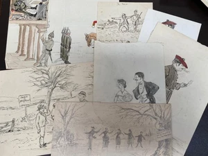 FAMILY SKETCHES NEWSPAPER CLIPS OLGA DAVIDSON LINDEMANN Nee NOBLE 1880s - Picture 1 of 6