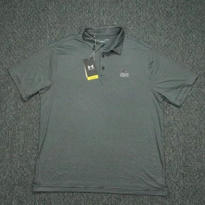 Camisa Under Armour Para Hombres Grande Azul UA Trail Rayas Polo Troon North Golf Nueva con Etiquetas - Imagen 1 de 9