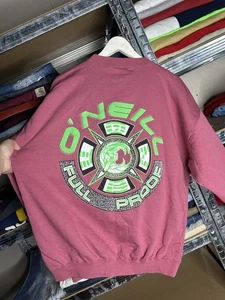 Sudadera O’Neill Vintage Prueba Completa Gráfico Rosa Neón Surf Patín Talla L - Imagen 1 de 13