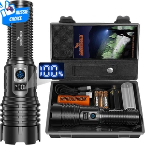 Rechargeable LED Flashlight Super Bright 30000 Lumens Waterproof for Camping - Picture 1 of 8