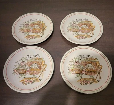 4er Set Vintage Pizzateller Made In Italy - Bild 1 von 4