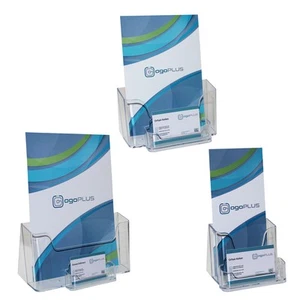 Porte-prospectus avec porte-cartes de visite DIN long, A4, A5, porte-prospectus, flyer - Photo 1/5