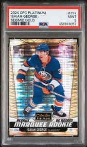2024-25 O-Pee-Chee Platinum #297 ISAIAH GEORGE SEISMIC GOLD /50 PSA 10 - Picture 1 of 2