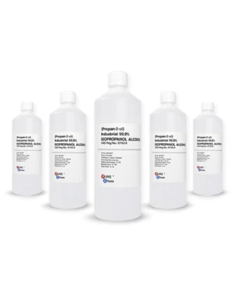 TRADE CHEMICALS Pure Chem 99.9% Isopropanol 5 x 1L Bottles industrial IPA (5L Total) Isopropyl
