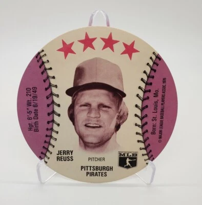 Rare 1976 Jerry Reuss Orbaker’s MSA Disc Pittsburgh Pirates Pitcher Low Grade  - Image 1 of 4