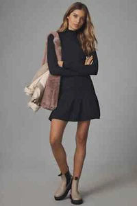 NWT Anthropologie Sundays NYC  Andes Black Mini Dress Size M - Picture 1 of 14