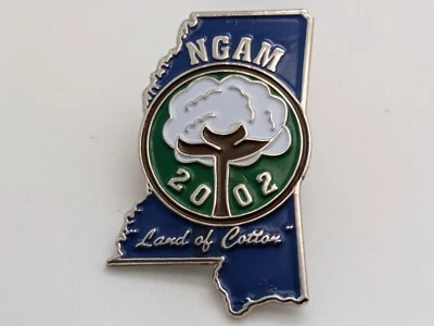 Pin de solapa 2002 de la Asociación de la Guardia Nacional de Mississippi Foto 1 de 4