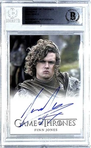 FINN JONES Signed 2013 GOT Season 2 "Loras Tyrell" BECKETT SLABBED BAS - Picture 1 of 3