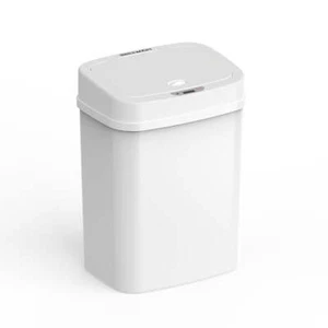 White 3.2 Gallon Trash Can, Touchless Bathroom Trash Can - Picture 1 of 6