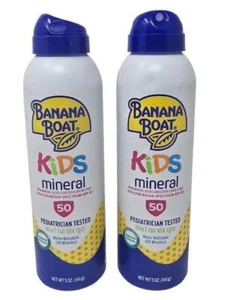 Banana Boat Mineral Kinder Sonnenschutz Spray LSF 50 UVA/UVB 5 Unzen (2er Pack) Ablaufdatum 12/25 - Bild 1 von 2