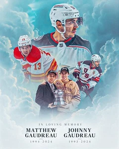Johnny Gaudreau & Matthew Gaudreau in Loving Memory 8x10 Hockey Photo - Picture 1 of 1