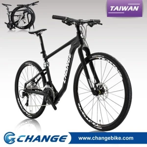 Folding Bike 27.5" Lightweight Bicycle Carbon Fork Shimano 27S DF-910K Size 17" - Picture 1 of 8