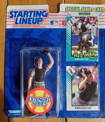 New! CHICAGO SOX CARLTON FISK 1993 SLU Special Series Cards (2) + Action figure Cover